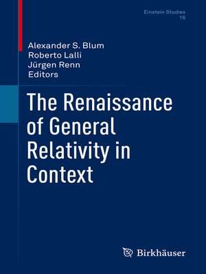 cover image of The Renaissance of General Relativity in Context